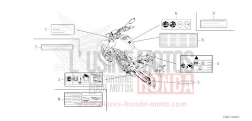 CAUTION LABEL CBF125NAR de 2024